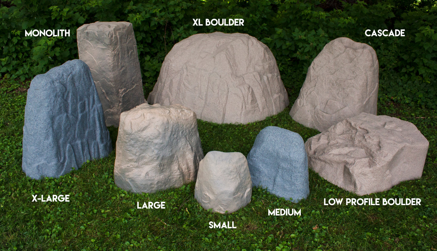 SML LANDSCAPE - DELUXE TEXTURED ROCK    14H X 15W X 12L